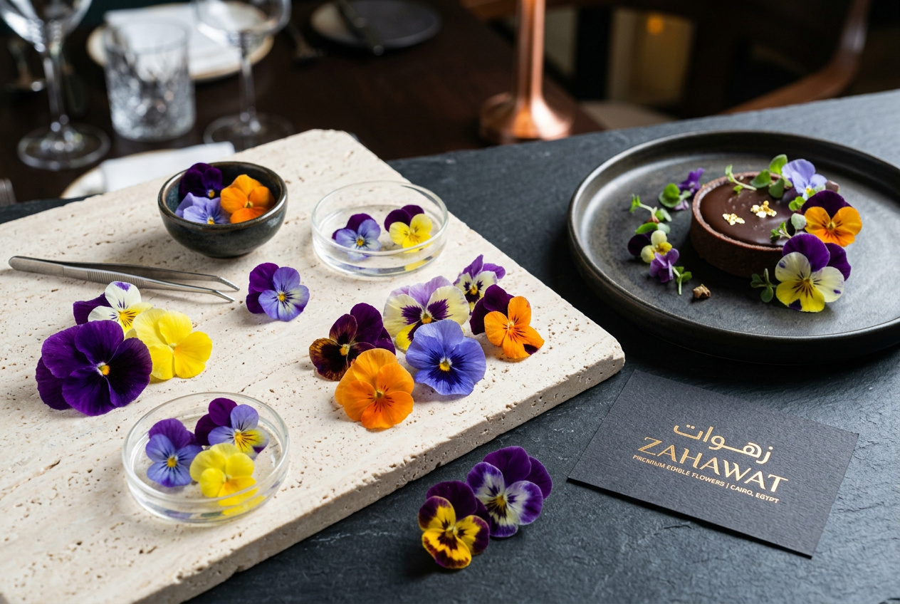 Premium edible flowers for chefs
