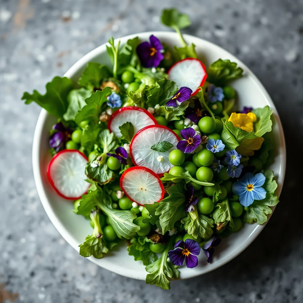 Edible flowers in salads: garden fresh, not decorative noise